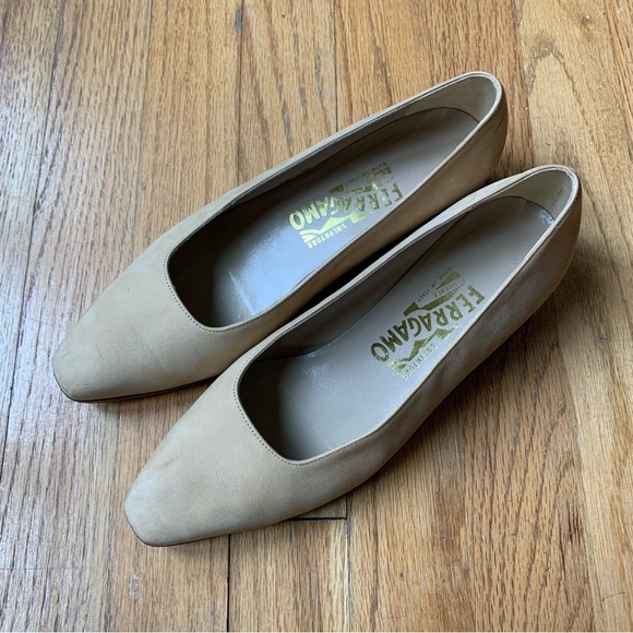 FERRAGAMO Suede Ballet Flats - Picture 1 of 11